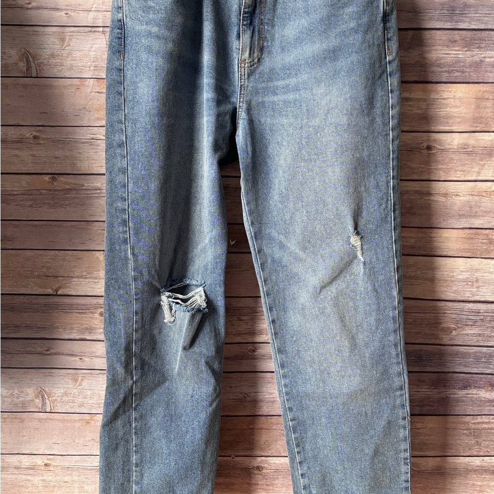 Cotton On Jeans Womens Size 6 Stretch Straight Leg Distressed Denim